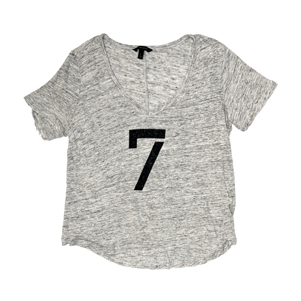 BANANA REPUBLIC Women's Grey Short Sleeve Top Large